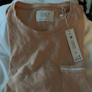 NWT D & F Men’s peach colored shirt